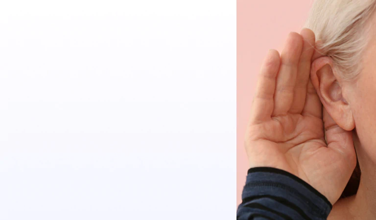 person listening visual
