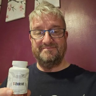 customer with a bottle