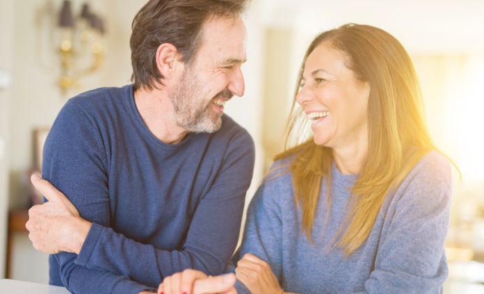 happy middle aged couple