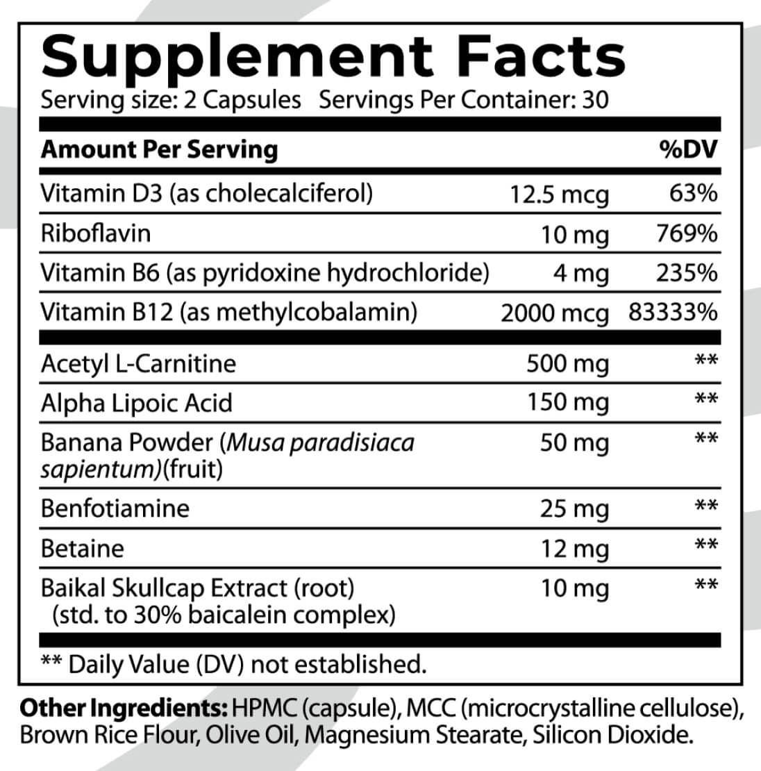 supplement facts